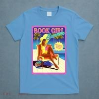 Vintage Retro Book Girl Summer Poster T-Shirt thumb 4