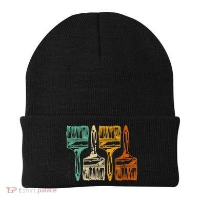 Vintage Retro Brush Painter Beanie