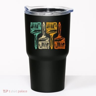 Vintage Retro Brush Painter Tumbler