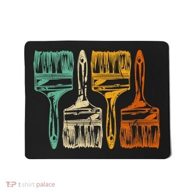 Vintage Retro Brush Painter Mousepad