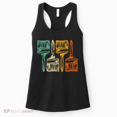 Vintage Retro Brush Painter Women's Tank Top