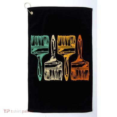 Vintage Retro Brush Painter Golf Towel