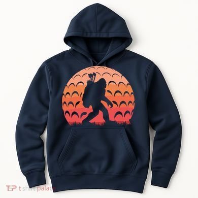Vintage Retro Bigfoot Golf Golfer Sasquatch Hoodie