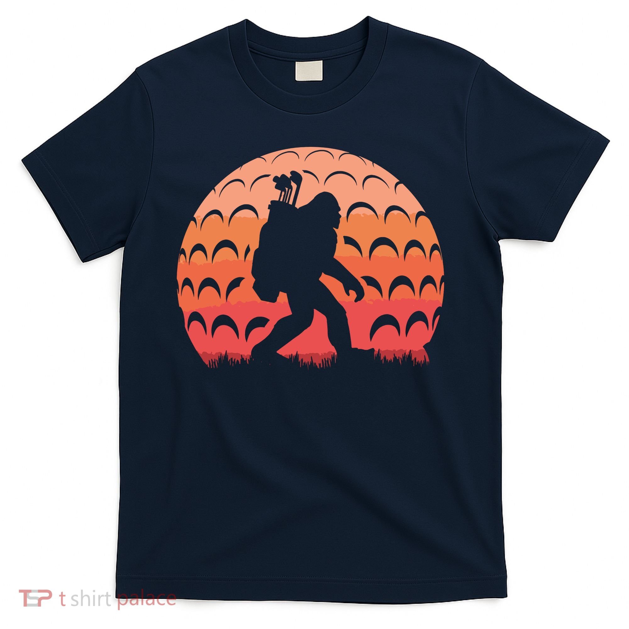 Vintage Retro Bigfoot Golf Golfer Sasquatch T-Shirt