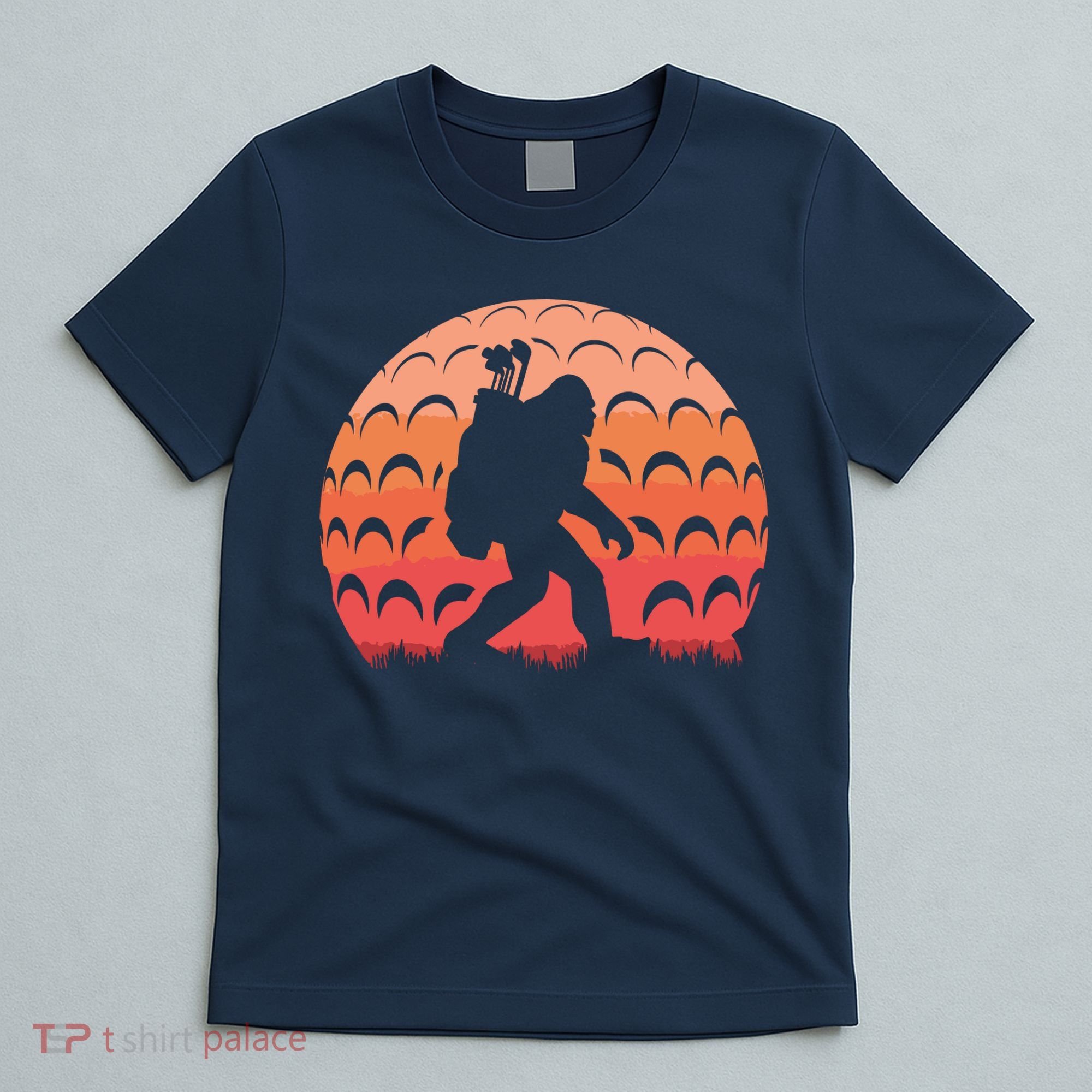 Vintage Retro Bigfoot Golf Golfer Sasquatch T-Shirt