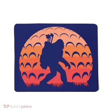Vintage Retro Bigfoot Golf Golfer Sasquatch Mousepad