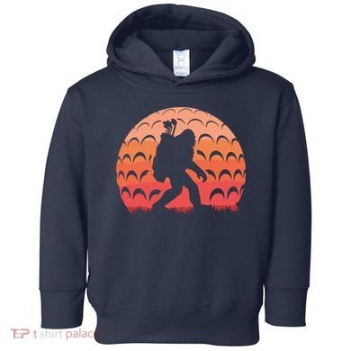 Vintage Retro Bigfoot Golf Golfer Sasquatch Toddler Hoodie