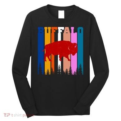Vintage Retro Buffalo Long Sleeve Shirt