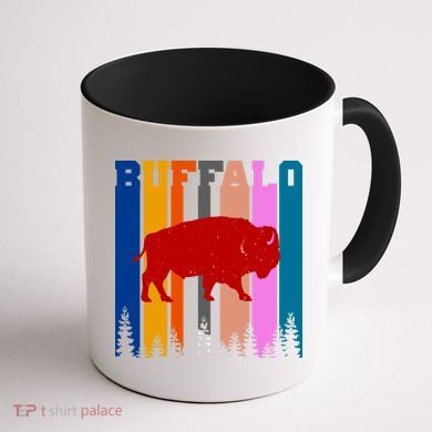 Vintage Retro Buffalo Coffee Mug back