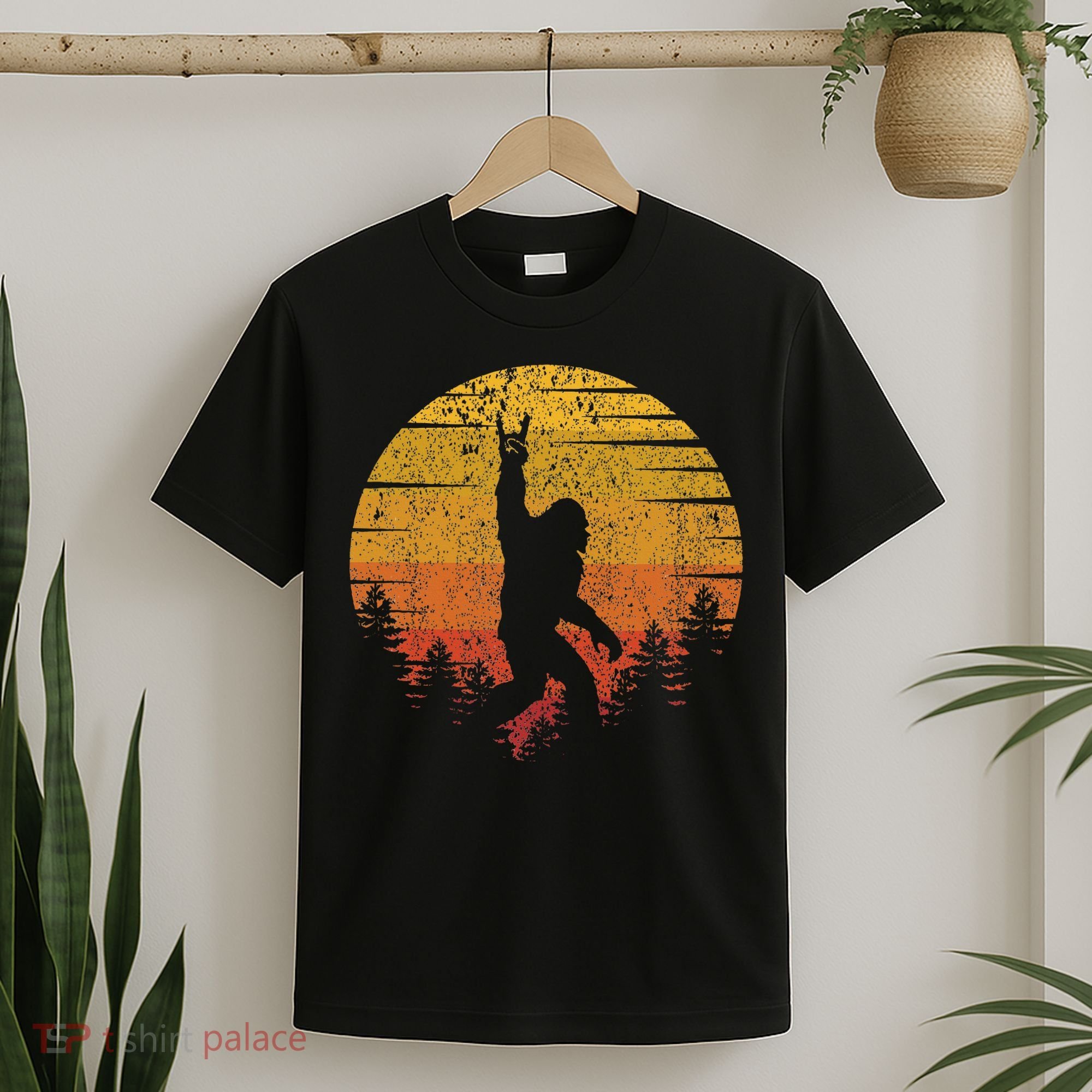 Vintage Retro Bigfoot Funny Rock & Roll Bigfoot Music Lovers T-Shirt