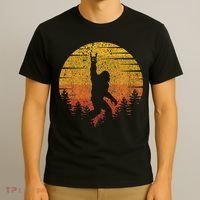 Vintage Retro Bigfoot Funny Rock & Roll Bigfoot Music Lovers T-Shirt thumb 3