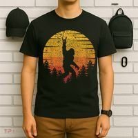 Vintage Retro Bigfoot Funny Rock & Roll Bigfoot Music Lovers T-Shirt thumb 6