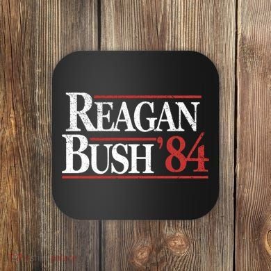 Vintage Reagan Bush 1984 Coaster