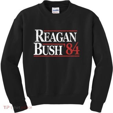 Vintage Reagan Bush 1984 Kids Sweatshirt