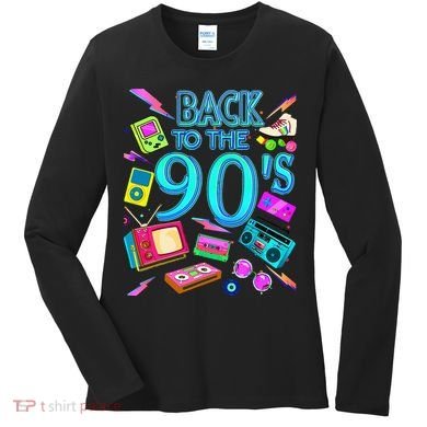 Vintage Retro Back To 90S Women's Long Sleeve Shirt