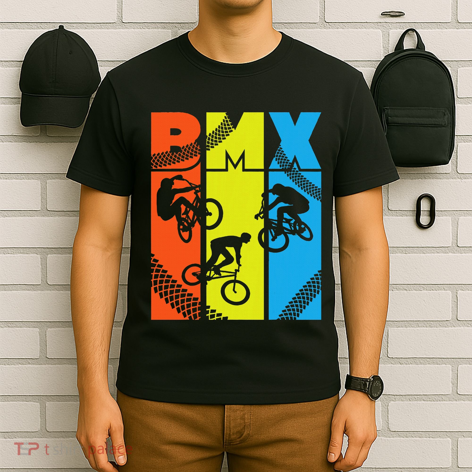 Vintage Retro Bmx Funny Bmx Rider Bicycle Motocross T-Shirt