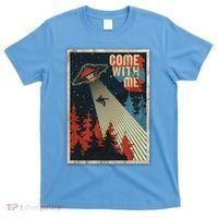Vintage Retro Come With Me UFO Poster T-Shirt thumb 0