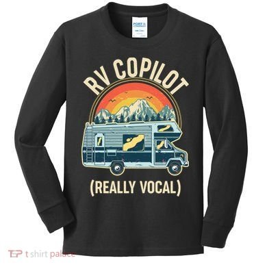 Vintage RV Copilot Really Vocal Kids Long Sleeve Shirt