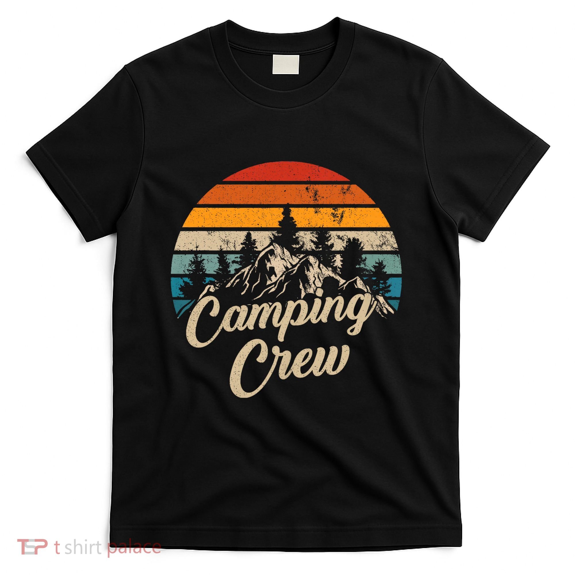 Vintage Retro Camping Crew Family Friends Matching T-Shirt
