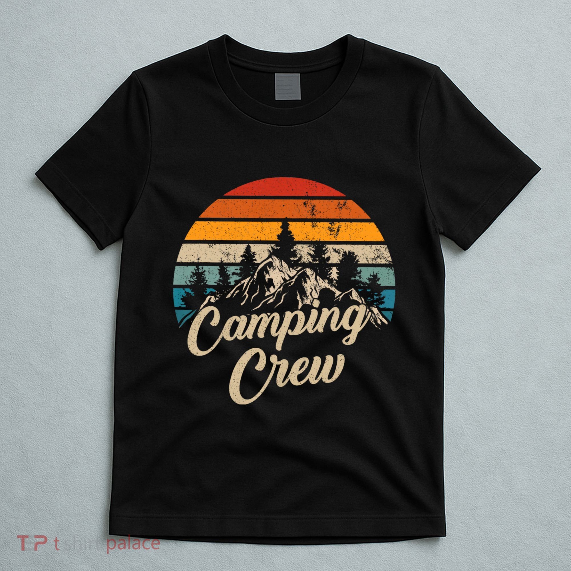 Vintage Retro Camping Crew Family Friends Matching T-Shirt