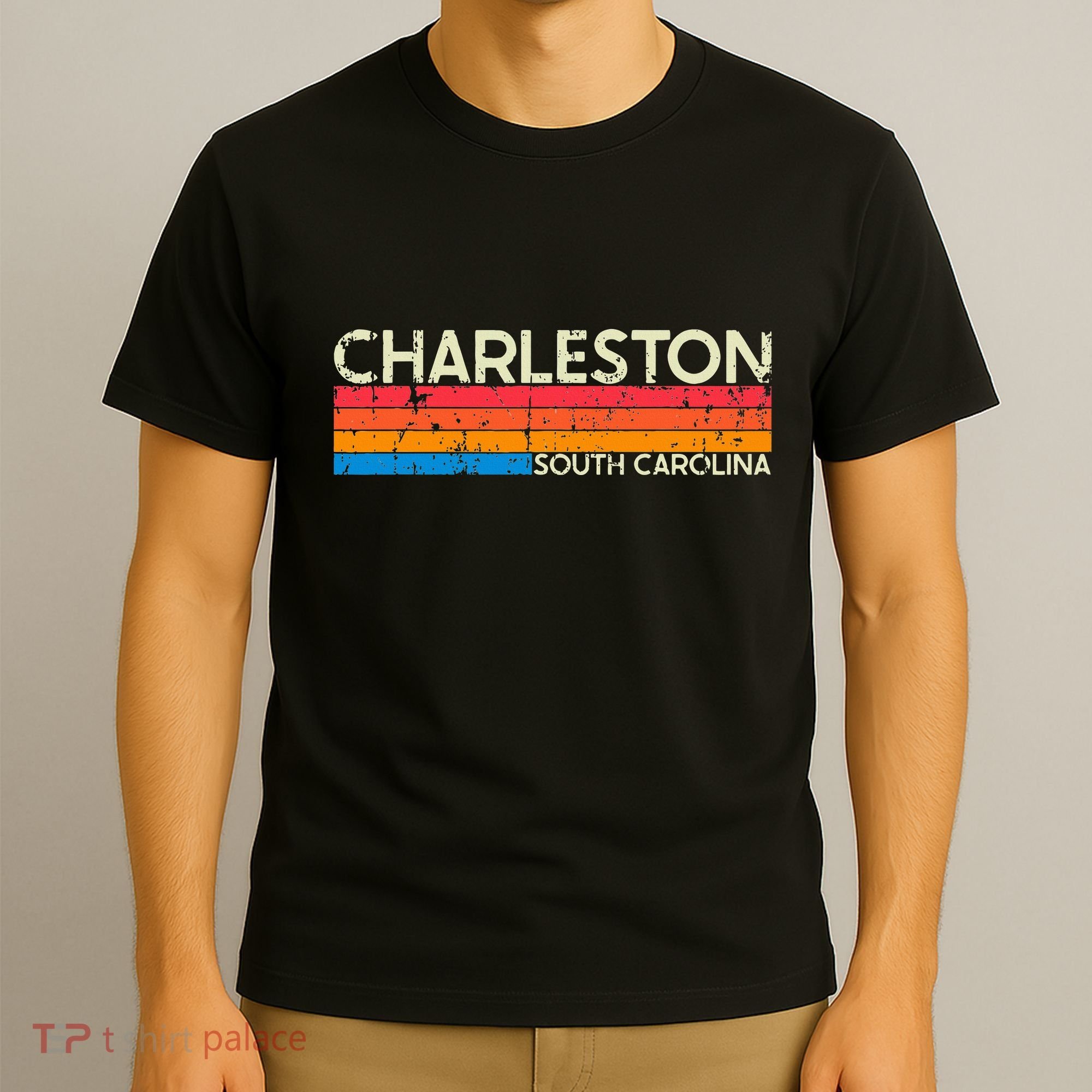 Vintage Retro Charleston South Carolina Distressed T-Shirt
