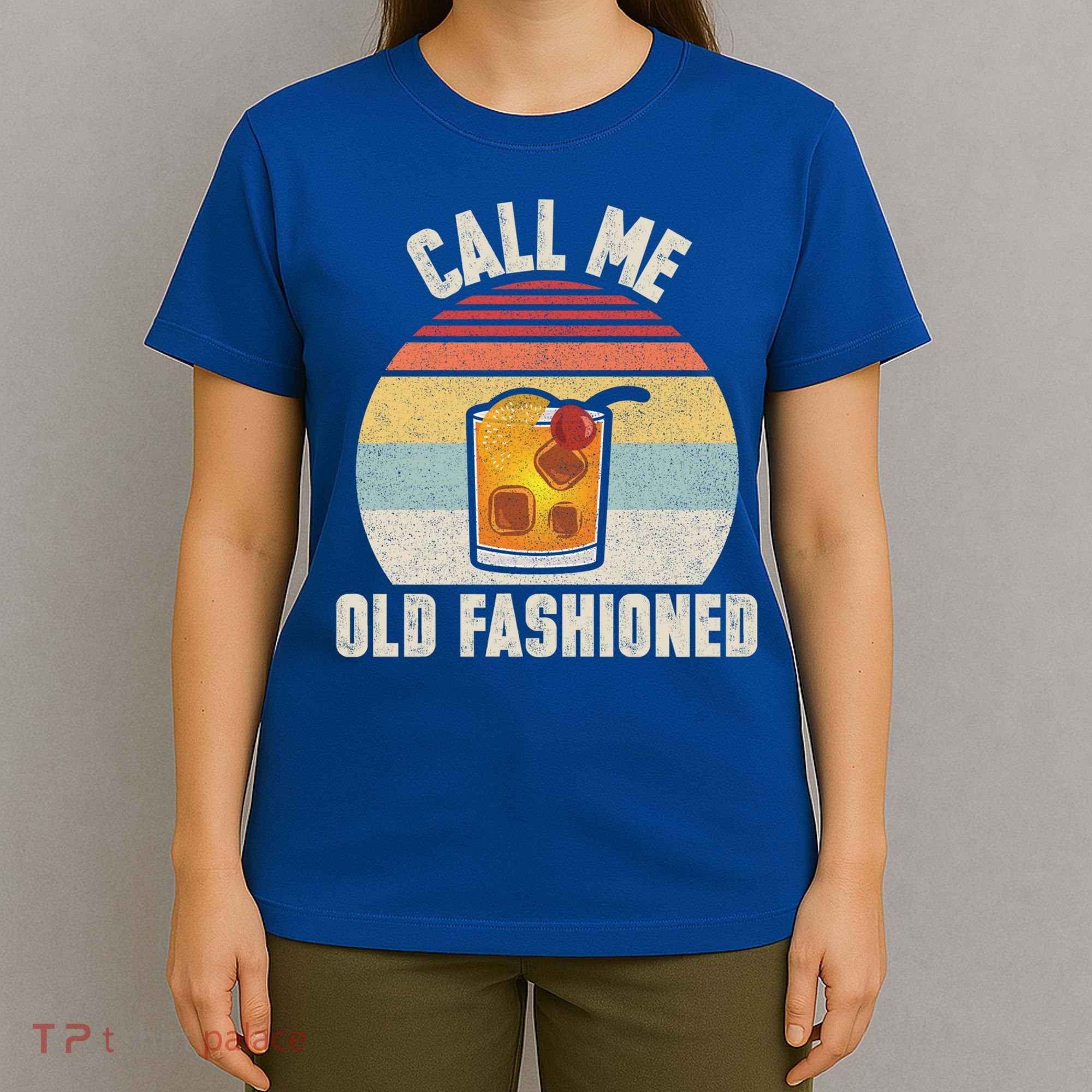 Vintage Retro Cocktail Call Me Old Fashioned Bartender Gift T-Shirt
