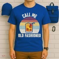 Vintage Retro Cocktail Call Me Old Fashioned Bartender Gift T-Shirt thumb 6