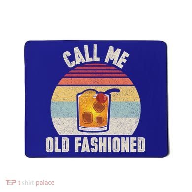 Vintage Retro Cocktail Call Me Old Fashioned Bartender Gift Mousepad
