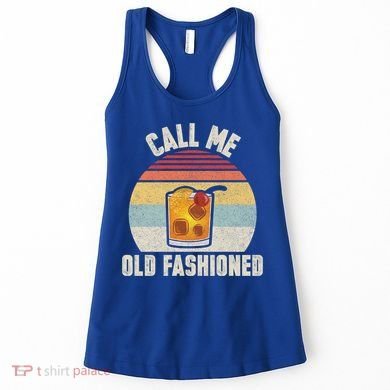 Vintage Retro Cocktail Call Me Old Fashioned Bartender Gift Women's Tank Top
