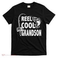 Vintage Reel Cool Grandson Birthday Fishing T-Shirt thumb 0