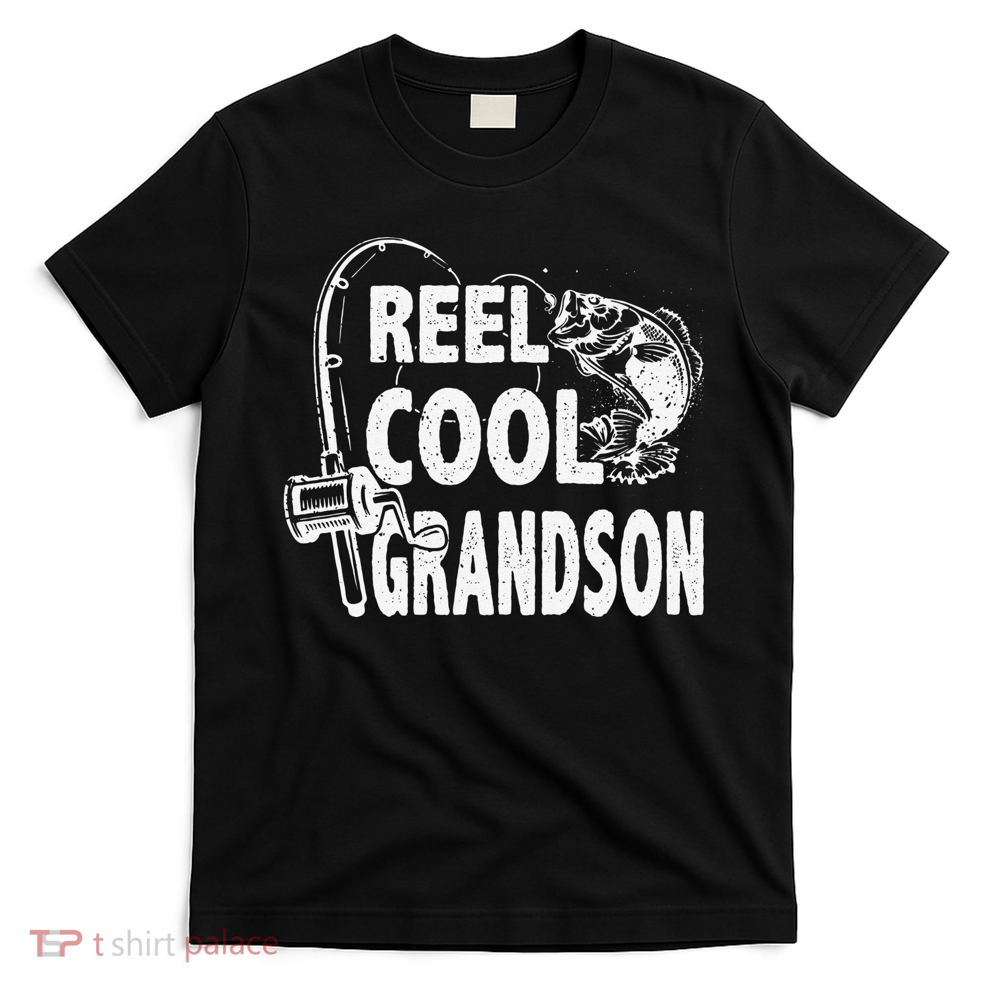 Vintage Reel Cool Grandson Birthday Fishing T-Shirt
