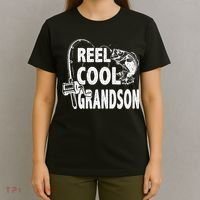 Vintage Reel Cool Grandson Birthday Fishing T-Shirt thumb 4