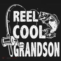 Vintage Reel Cool Grandson Birthday Fishing T-Shirt thumb 7