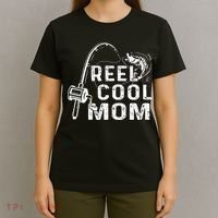 Vintage Reel Cool Mom Fishing Mom Grandma Mothers Day T-Shirt thumb 4