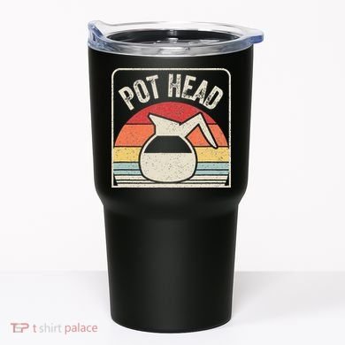 Vintage Retro Coffee Pot Head Tumbler