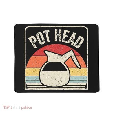 Vintage Retro Coffee Pot Head Mousepad
