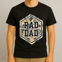 Vintage Rad Camo Dad Daddy Papa Happy FatherS Day T-Shirt thumb 3