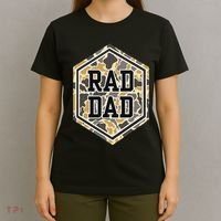 Vintage Rad Camo Dad Daddy Papa Happy FatherS Day T-Shirt thumb 4