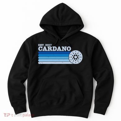 Vintage Retro Cardano Cryptocurrency Logo Hoodie