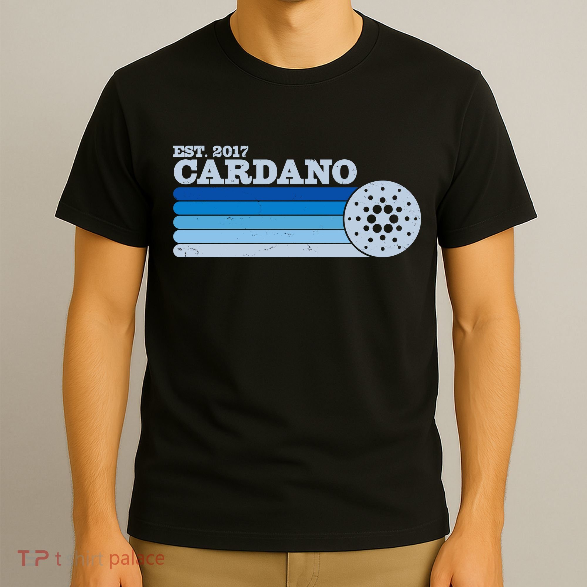 Vintage Retro Cardano Cryptocurrency Logo T-Shirt