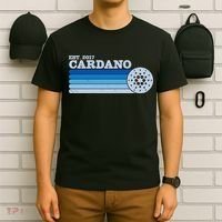 Vintage Retro Cardano Cryptocurrency Logo T-Shirt thumb 6