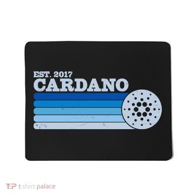 Vintage Retro Cardano Cryptocurrency Logo Mousepad