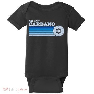 Vintage Retro Cardano Cryptocurrency Logo Baby Bodysuit