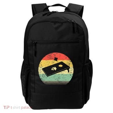 Vintage Retro Cornhole Graphic Distressed Bean Bag Gift Backpack