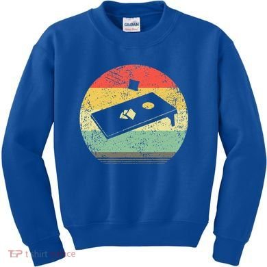 Vintage Retro Cornhole Graphic Distressed Bean Bag Gift Kids Sweatshirt