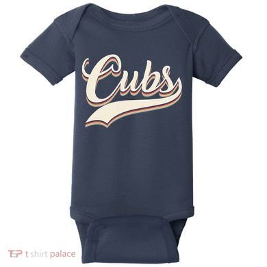 Vintage Retro Cubs Gift Baby Bodysuit