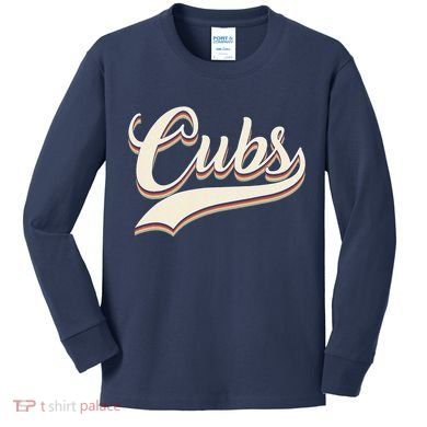 Vintage Retro Cubs Gift Kids Long Sleeve Shirt