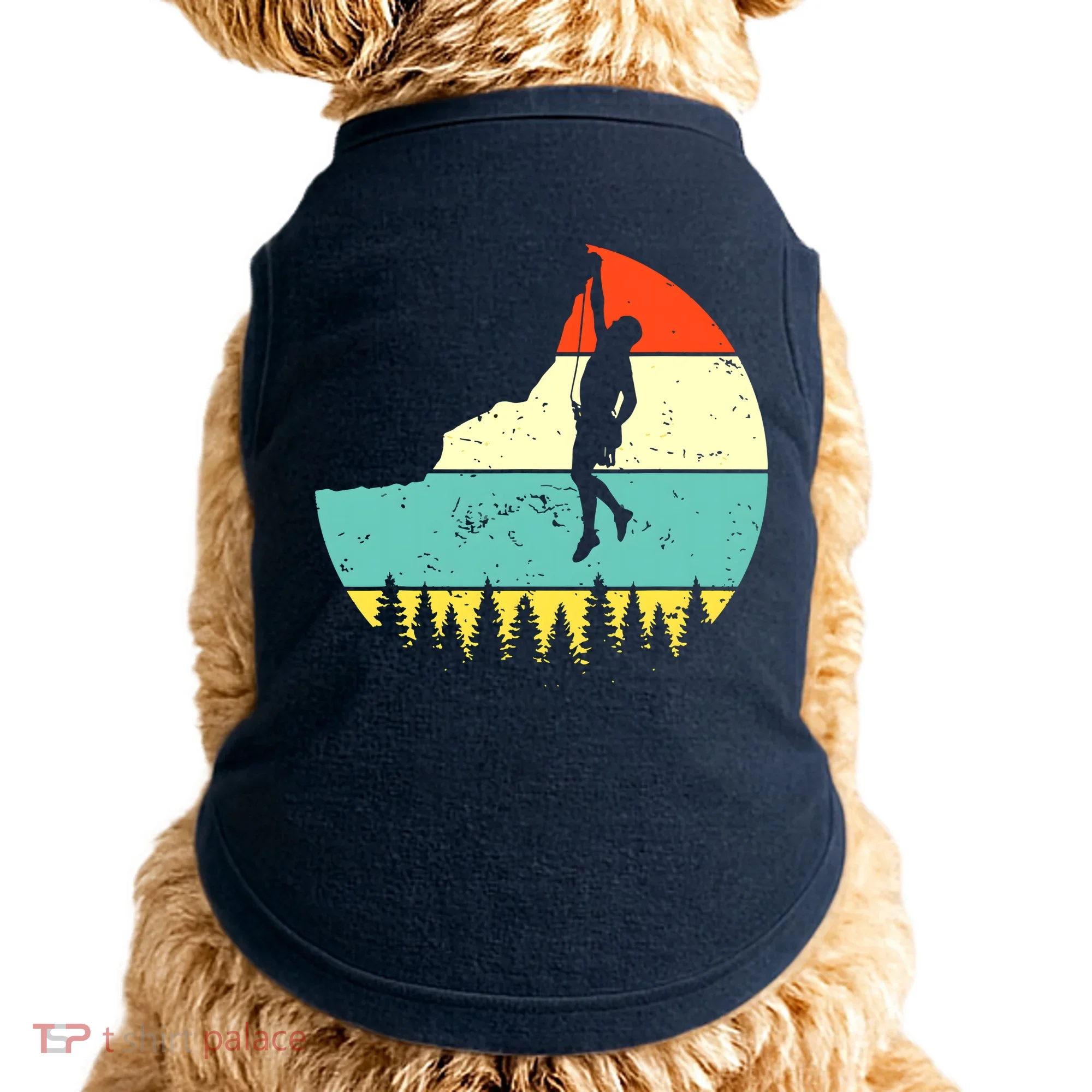 Vintage Rock Climbing Mountain Climber Doggie Tank