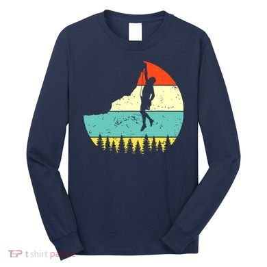 Vintage Rock Climbing Mountain Climber Long Sleeve Shirt