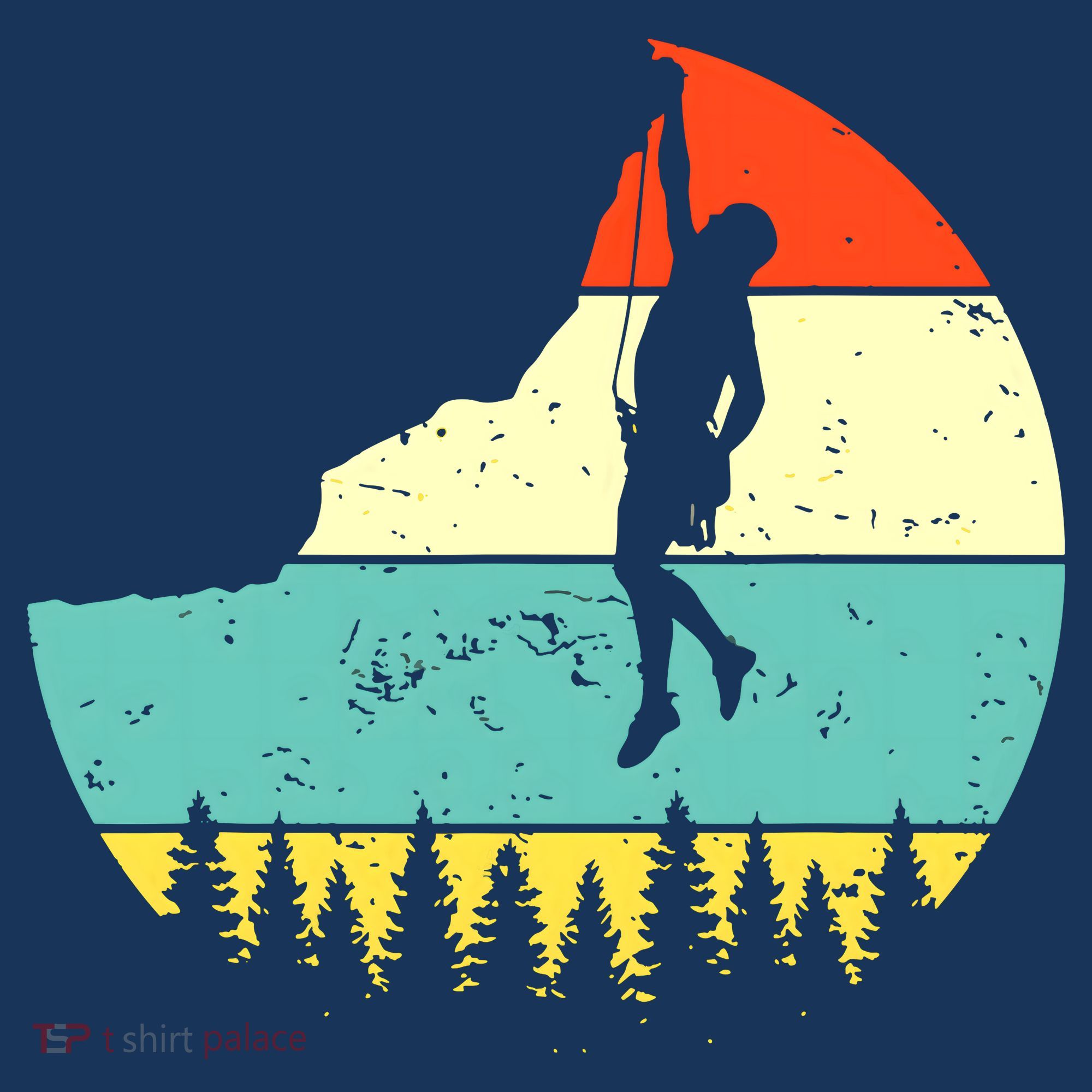 Vintage Rock Climbing Mountain Climber T-Shirt